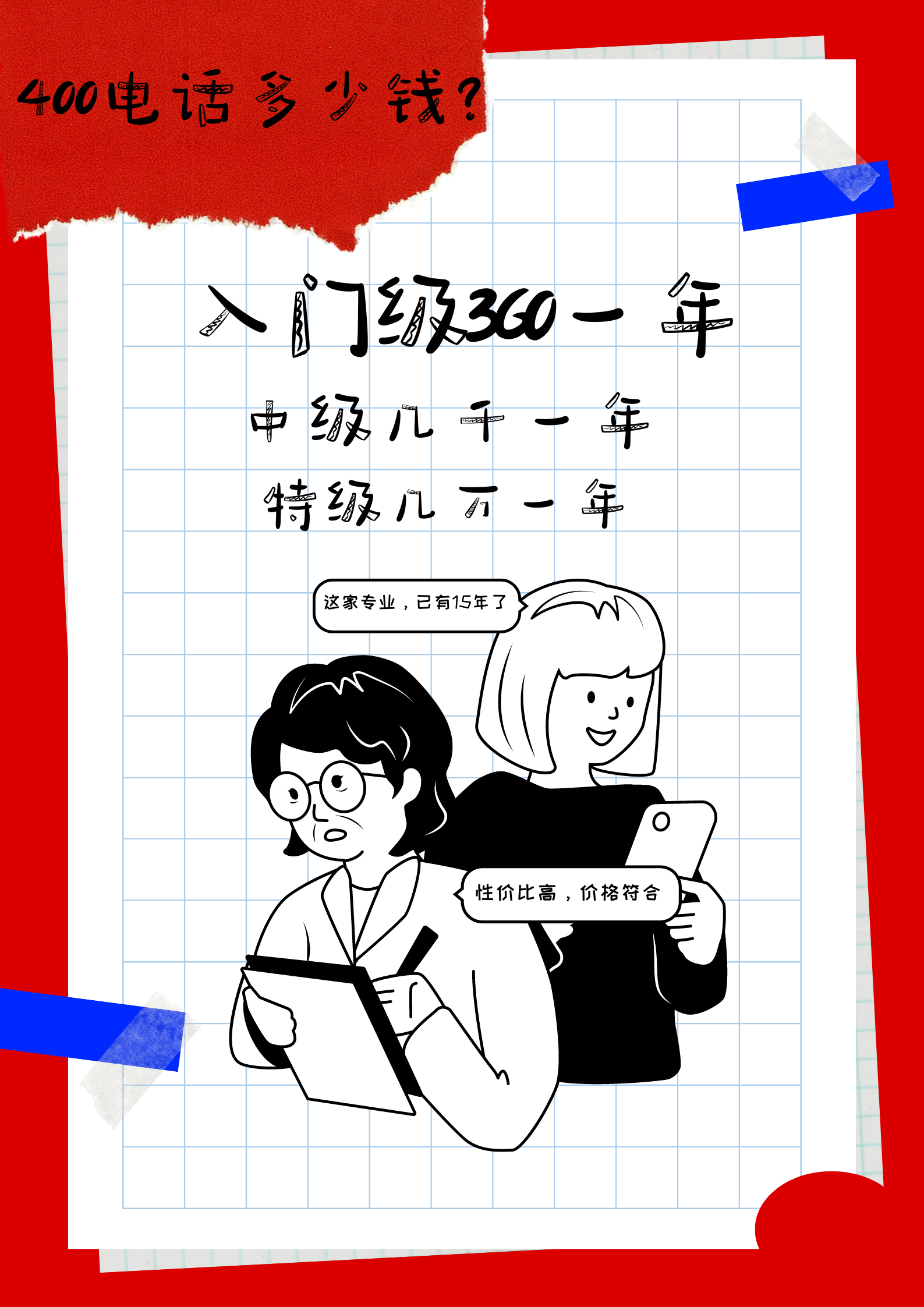 经常有人问:办理一个400电话要多少钱?